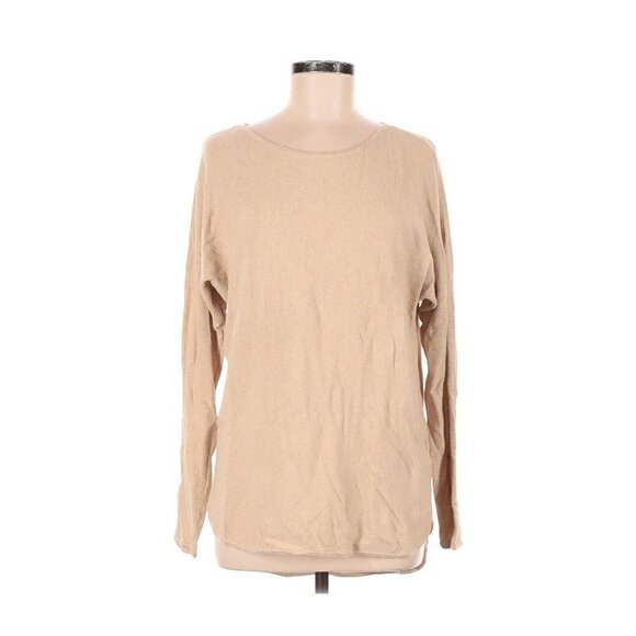 MICHAEL Michael Kors Tan Beige Long Sleeve Knit Top Size Medium M - Picture 1 of 2